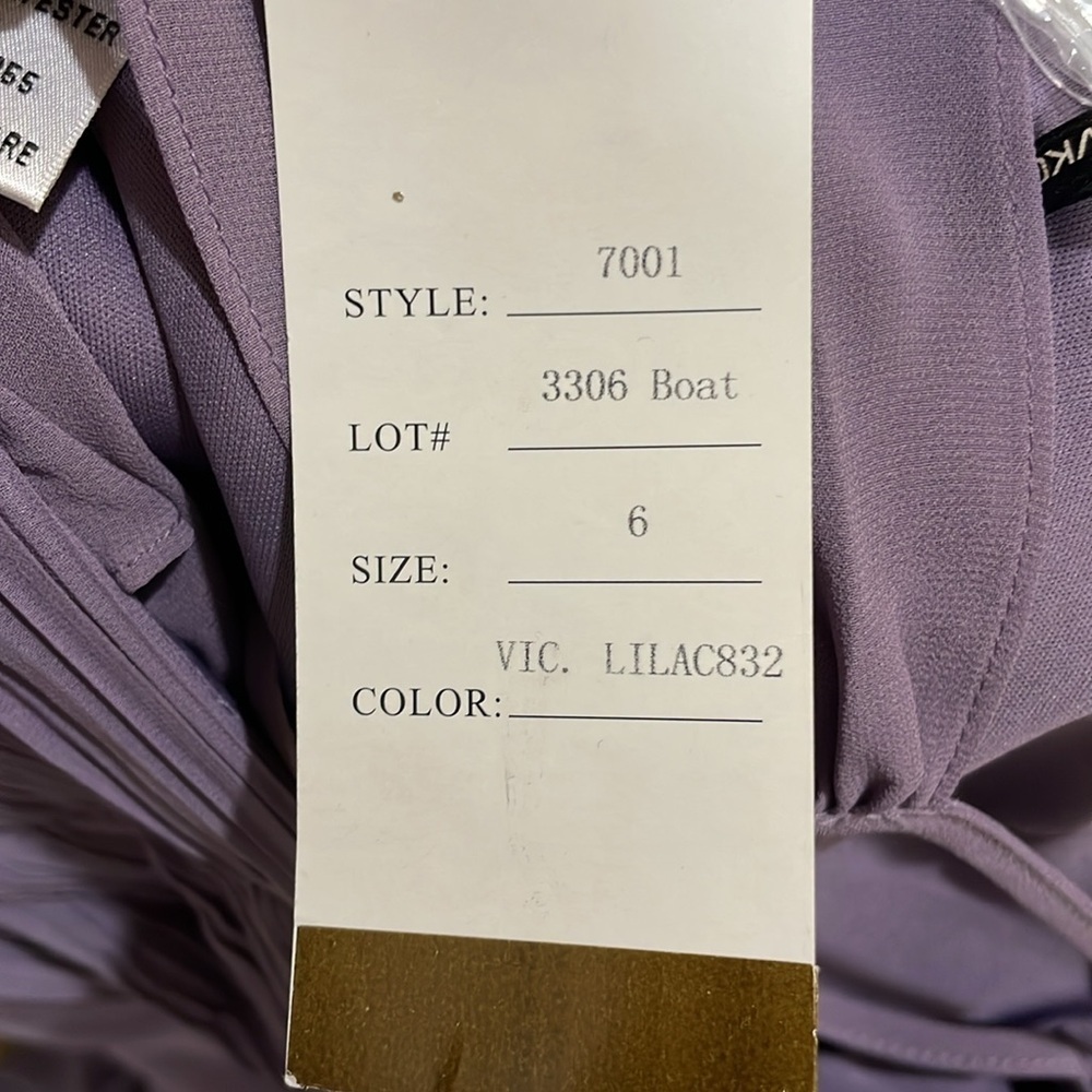 Levkoff lavender Halter Bridesmaids Dress Prom Dress Occasions Dress Size 6 - Picture 10 of 11